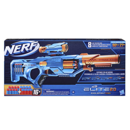 Nerf -  Elite 2.0 Eaglepoint Rd-8 Blaster - 8-dart Drum Detachable Scope And Barrel 16 Nerf Darts Bolt Action  Hasbro