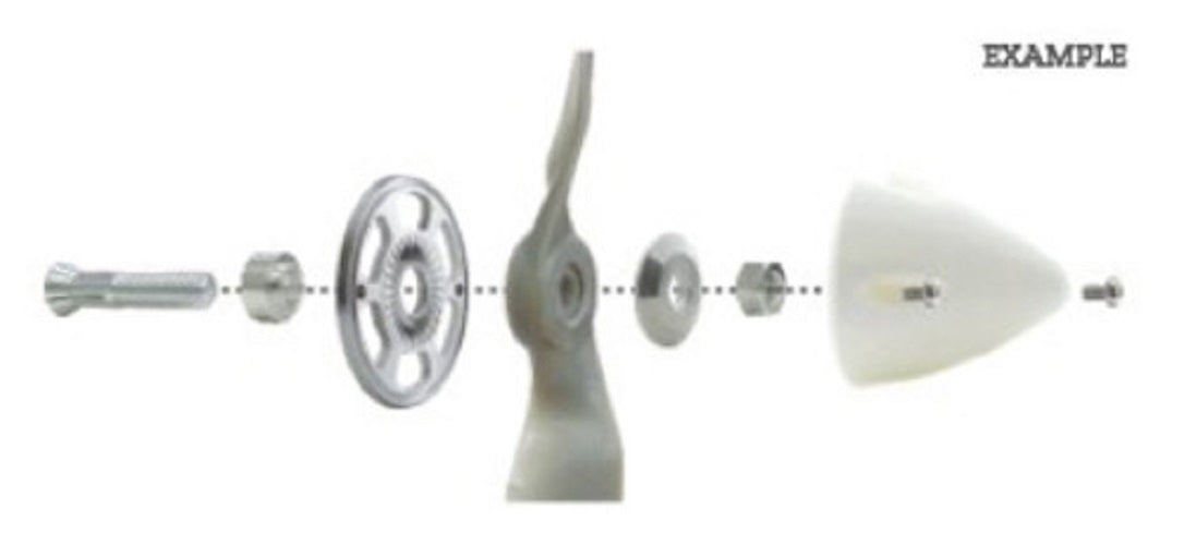 TY1 - ELECTRIC SPINNER 51MM 3MM COLLET WHITE