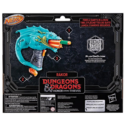 Nerf -  Dungeons & Dragons Rakor Nerf Blaster And 4 Nerf Elite 2.0 Darts