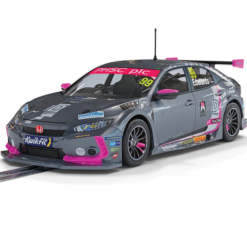 Scalextric - C4317 Honda Civic Type R BTCC 2021 Jade Edwards slot car also suits Carrera