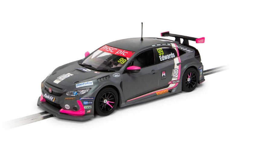 Scalextric - C4317 Honda Civic Type R BTCC 2021 Jade Edwards slot car also suits Carrera