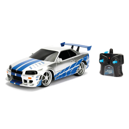 Fast & Furious -    Rc Brian's 2002 Nissan Skyline Gt-r (bnr34) (1:16) Remote Control