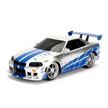 Fast & Furious -    Rc Brian's 2002 Nissan Skyline Gt-r (bnr34) (1:16) Remote Control