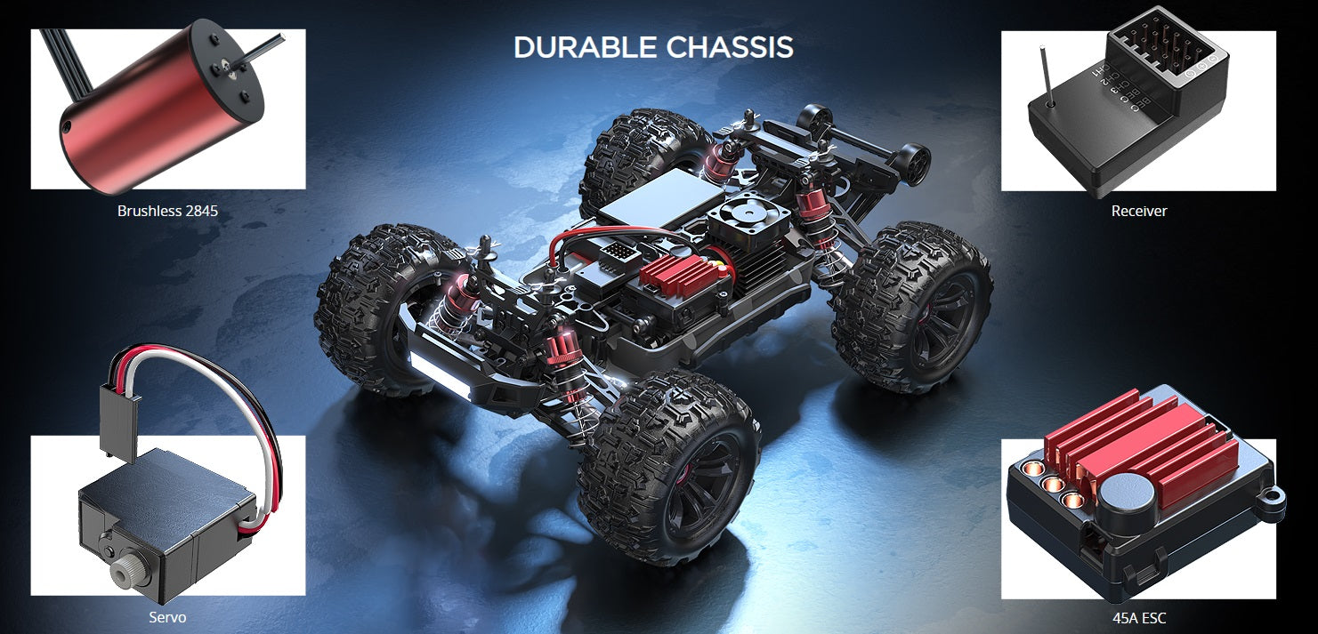 MJX 1:16 Hyper Go 4WD Brushless 45km 2S 2.4ghz RC Monster Truck (16209)