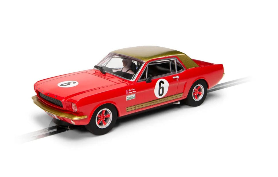 Scalextric - C4339 Ford Mustang Alan Mann Henry Mann and Steve Soper slot car also suits Carrera