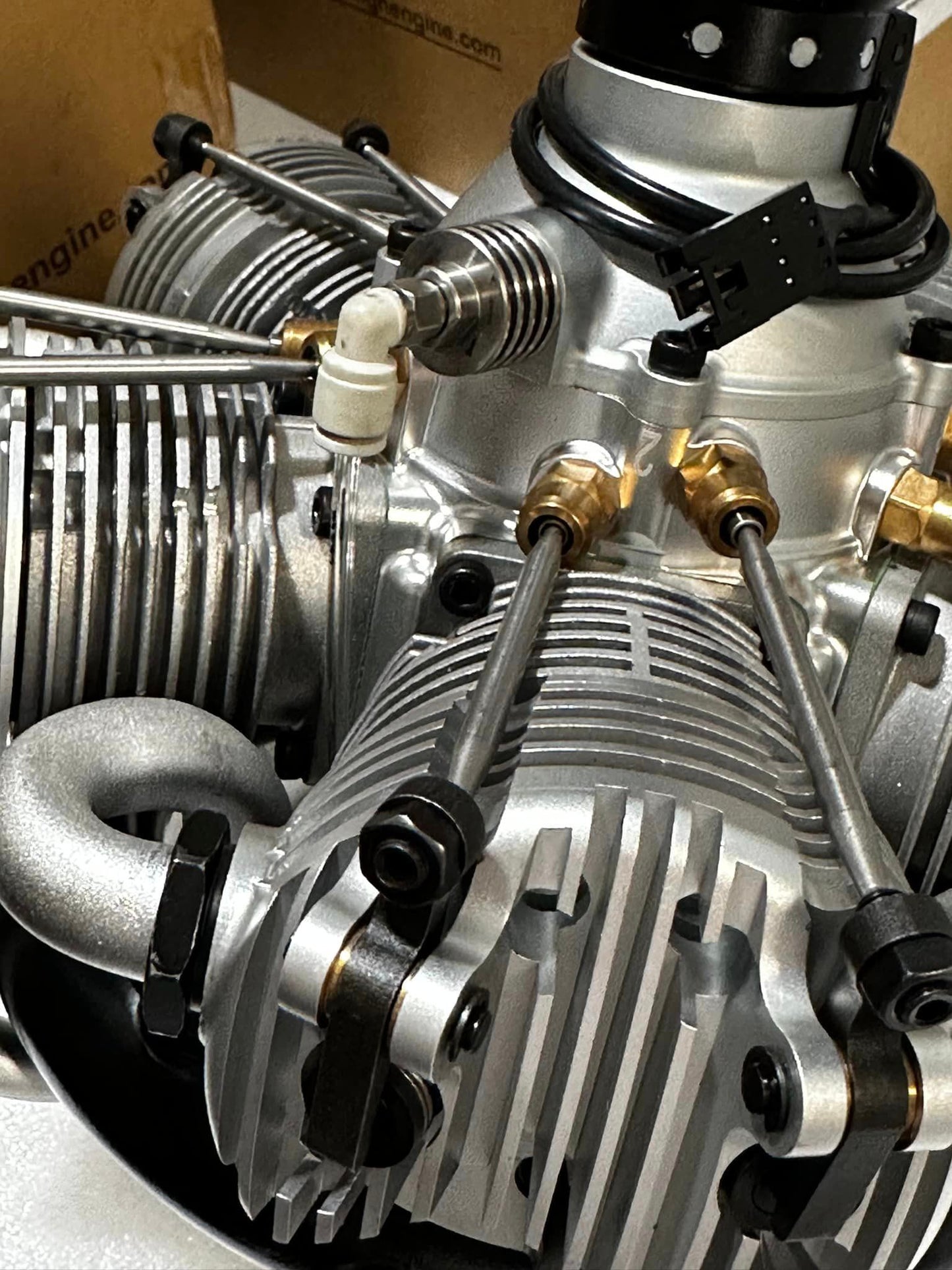 NGH 150cc 4 Stroke 5 Cylinder Radial Gas Engine with Electronic Ignition including  exhaust collector ring