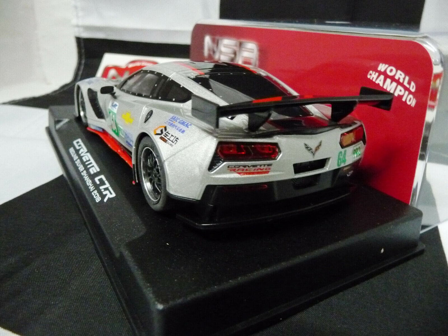 NSR 1:32 0096AW Corvette C7R Redline Shanghai 2018 No.64 slot car also suits  scalextric/carrera