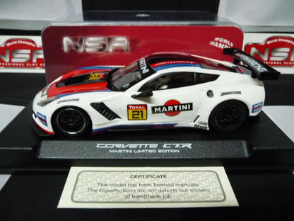 NSR -  1:32 0159AW Corvette C7R Martini Racing White No.21 slot car also suits  scalextric/carrera
