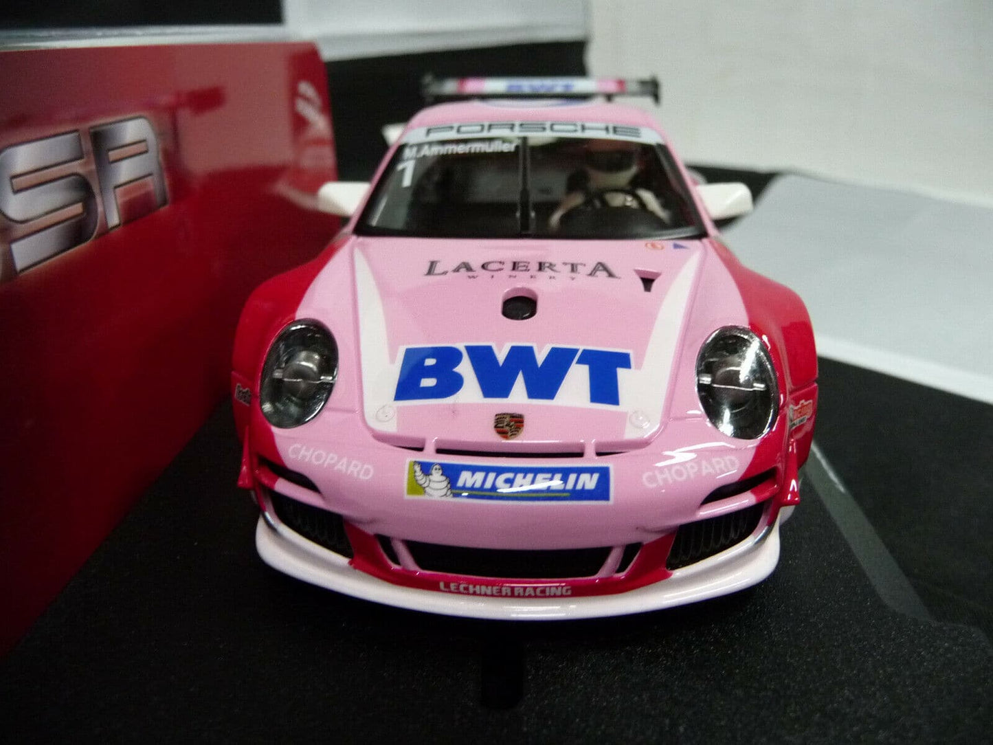NSR 1:32 0187AW Porsche 997 Super Cup BWT M.Ammermuller No.1 scalextric/carrera
