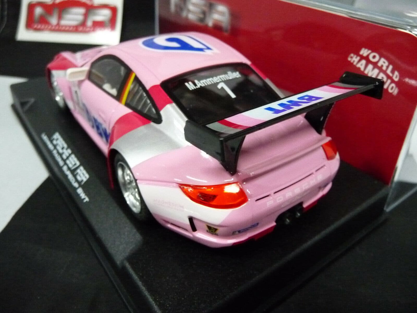 NSR 1:32 0187AW Porsche 997 Super Cup BWT M.Ammermuller No.1 scalextric/carrera