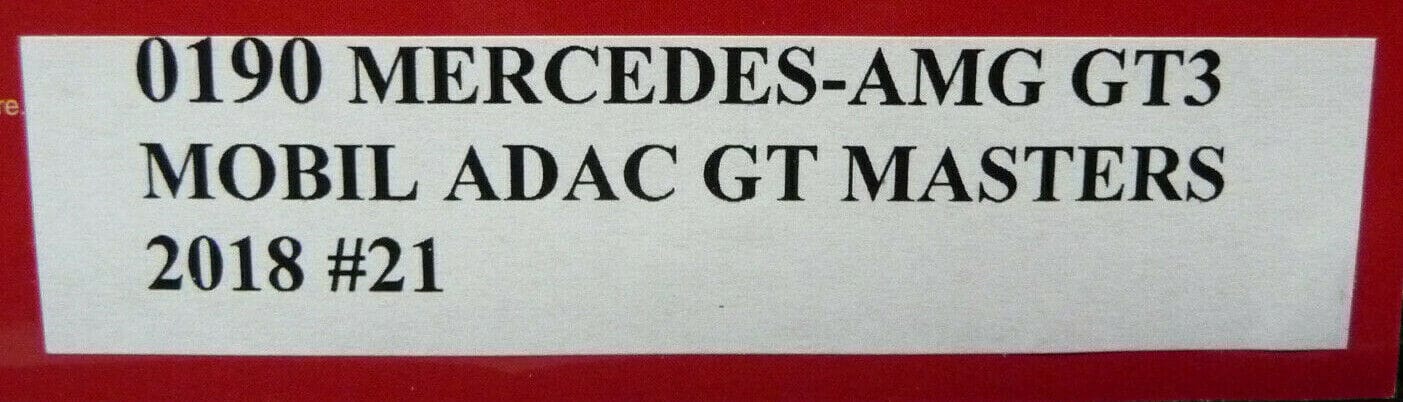 NSR - 1:32 0190AW Mercedes-AMG GT3 Mobil ADAC GT MASTERS No21 slot car also suits scalex/carrera