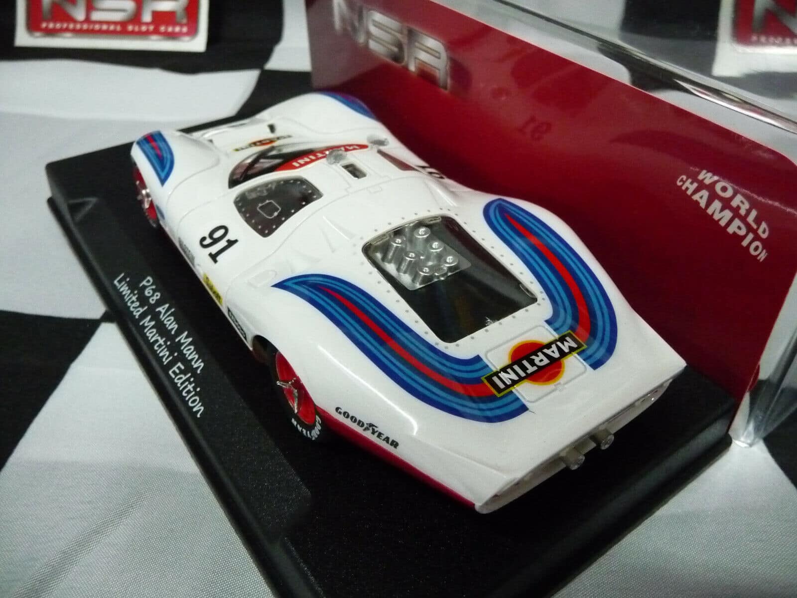NSR - 1:32 0191SW P68 FORD Martini Racing WHITE No.91 slot car also suits scalex/carrera