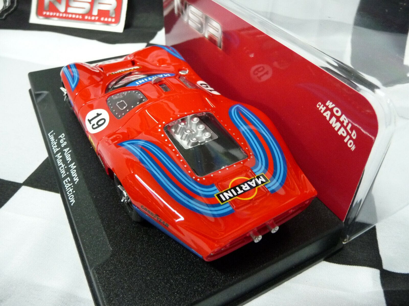 NSR - 1:32 0219SW P68 FORD Martini Racing RED No.19 slot car also suits scalex/carrera