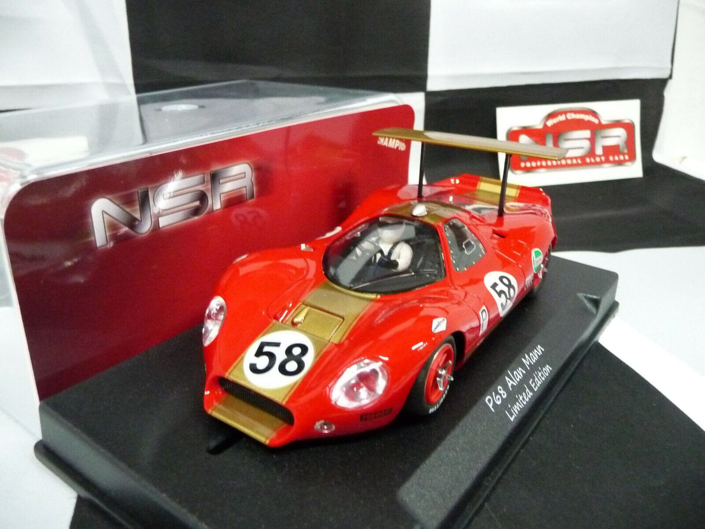 NSR 1:32 1146SW P68 BOAC 500 A.Mann 1969 No.58 slot car also suits  scalex/carrera