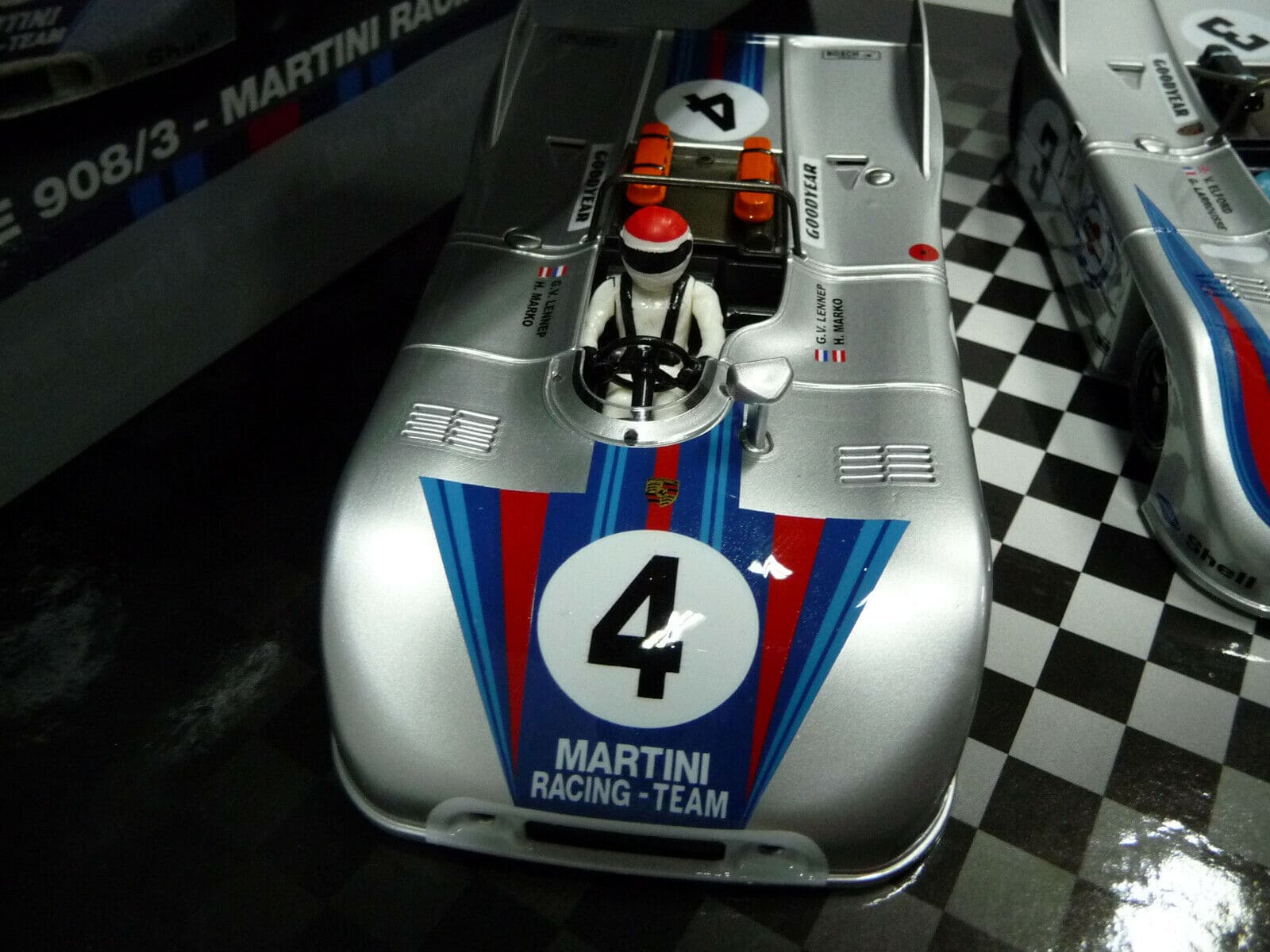 NSR - 1:32 SET10 Porsche 908/3 1000km Nurburgring 71 Martini slot car also suits Scalex/Carrera
