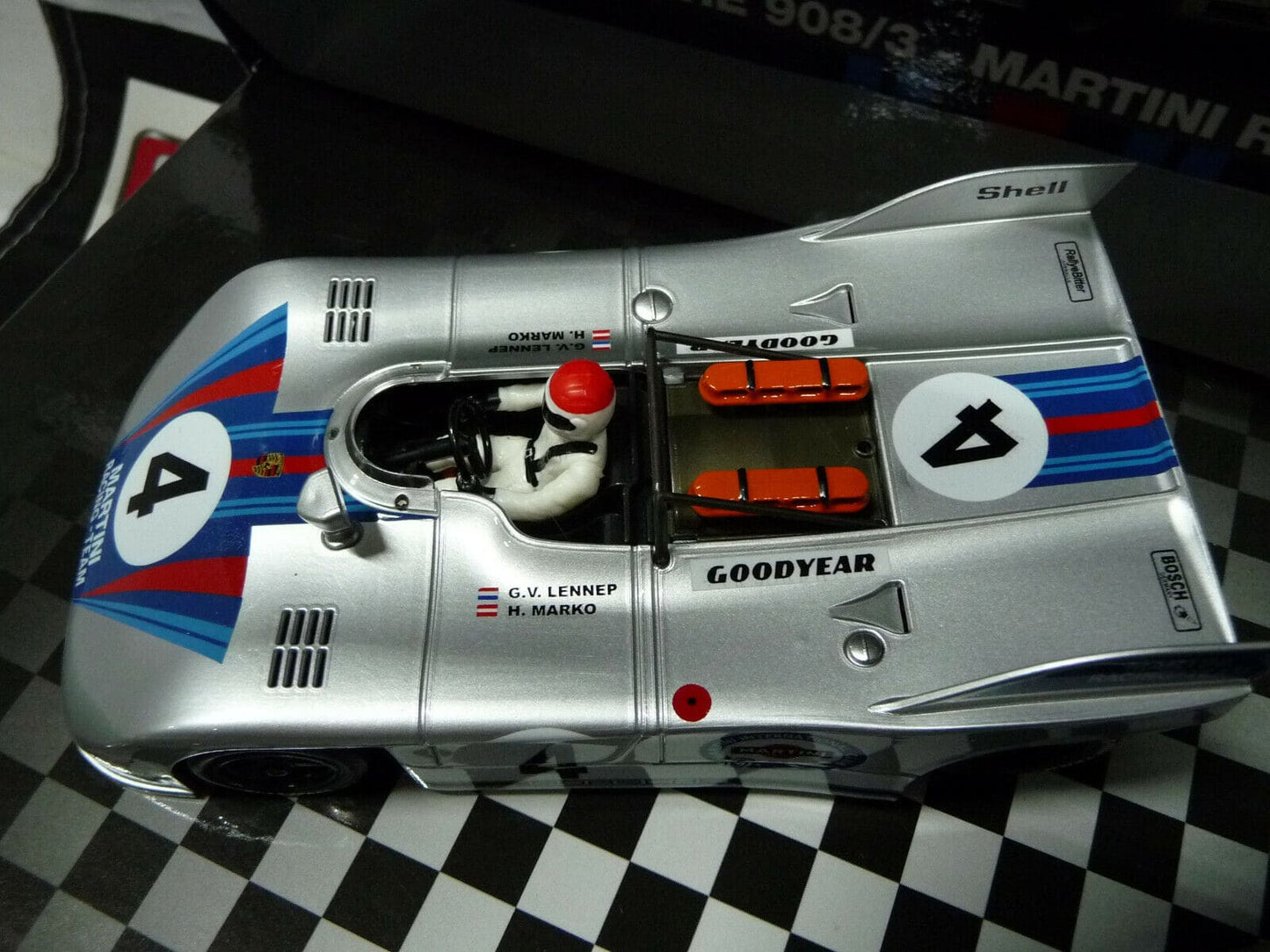 NSR 1:32 SET10 Porsche 908/3 1000km Nurburgring 71 Martini slot car also suits  Scalex/Carrera