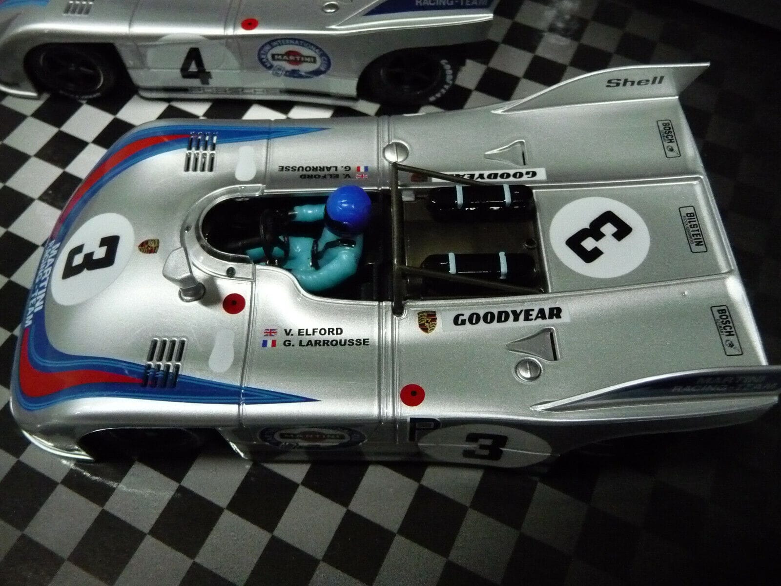 NSR - 1:32 SET10 Porsche 908/3 1000km Nurburgring 71 Martini slot car also suits Scalex/Carrera