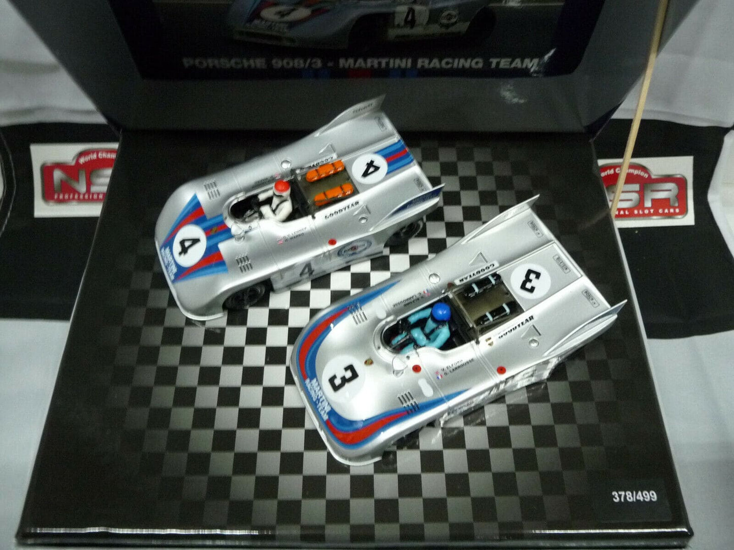 NSR 1:32 SET10 Porsche 908/3 1000km Nurburgring 71 Martini slot car also suits  Scalex/Carrera