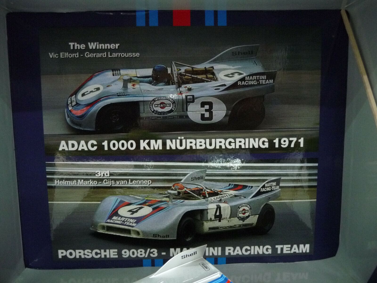 NSR - 1:32 SET10 Porsche 908/3 1000km Nurburgring 71 Martini slot car also suits Scalex/Carrera