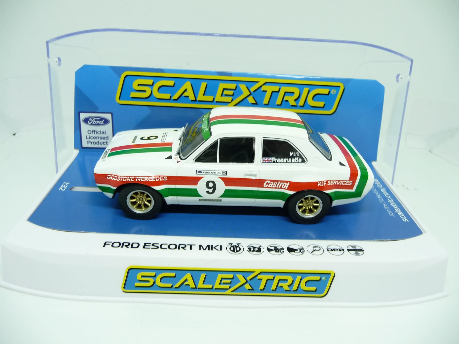Scalextric - C4314 Ford Escort MKI Mark Freemantle Castrol Racing slot car also suits Carrera