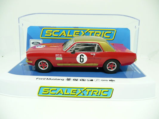 Scalextric -  C4339 Ford Mustang Alan Mann Henry Mann and Steve Soper slot car also suits Carrera