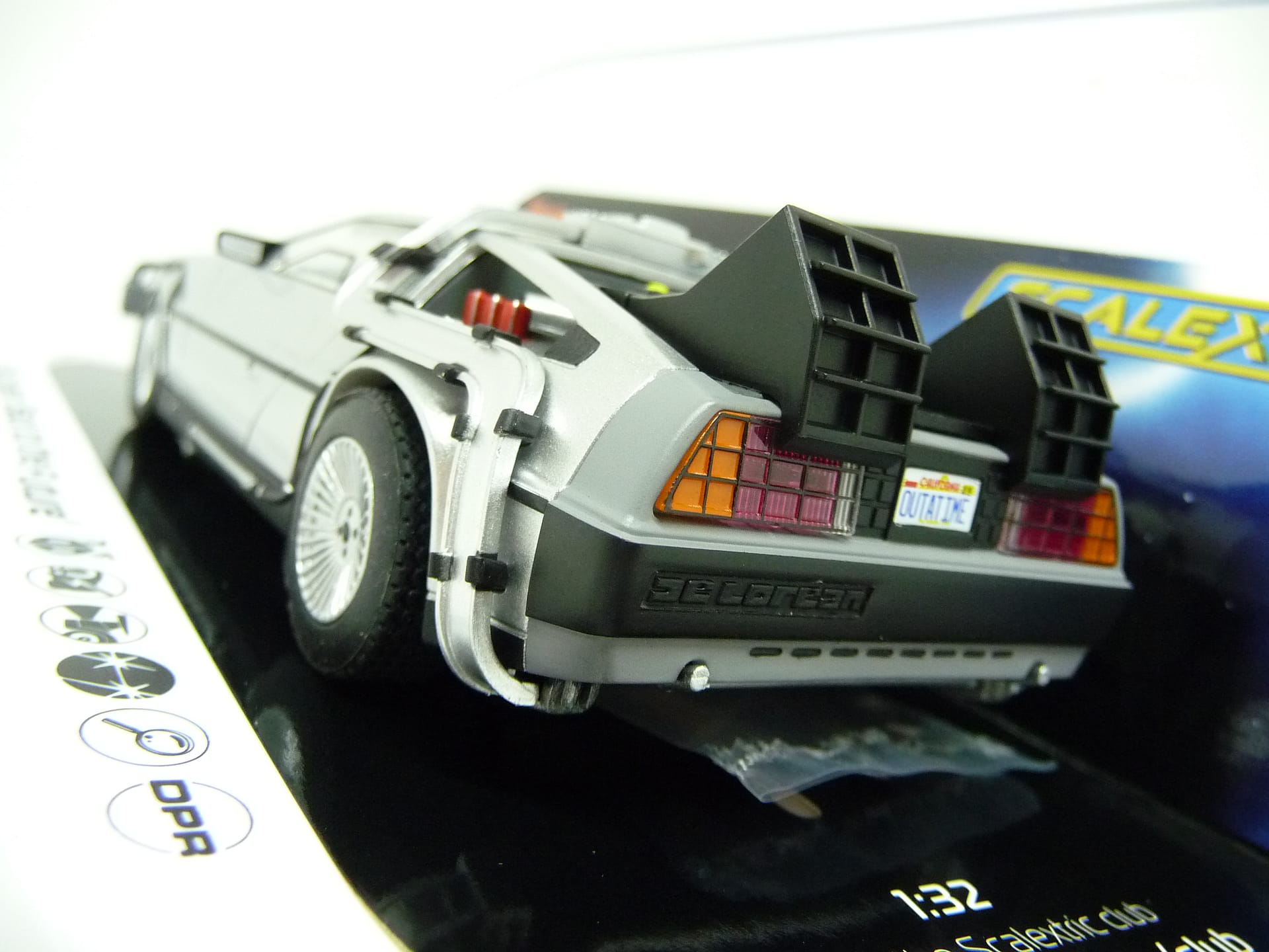 Scalextric - C4117 Delorean - 'Back to the Future slot car also suits Carrera