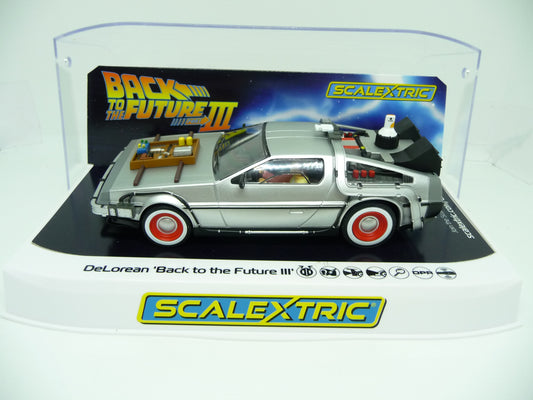 Scalextric -  C4307 DeLorean Back to the Future 3 slot car also suits Carrera