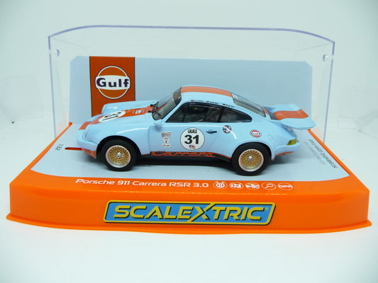 Scalextric -  C4304 Porsche 911 Carrera RSR 3 0 Gulf Edition slot car also suits Carrera
