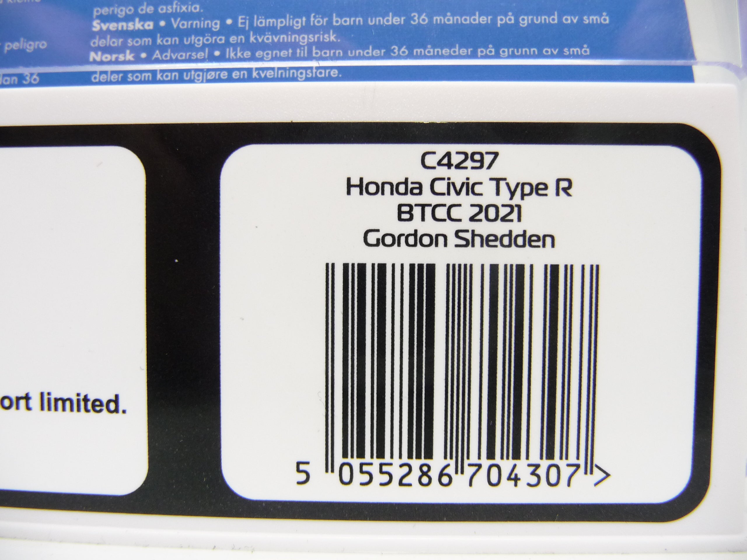 Scalextric - C4297 Honda Civic Type R BTCC 2021 Golden Shedden slot car also suits Carrera