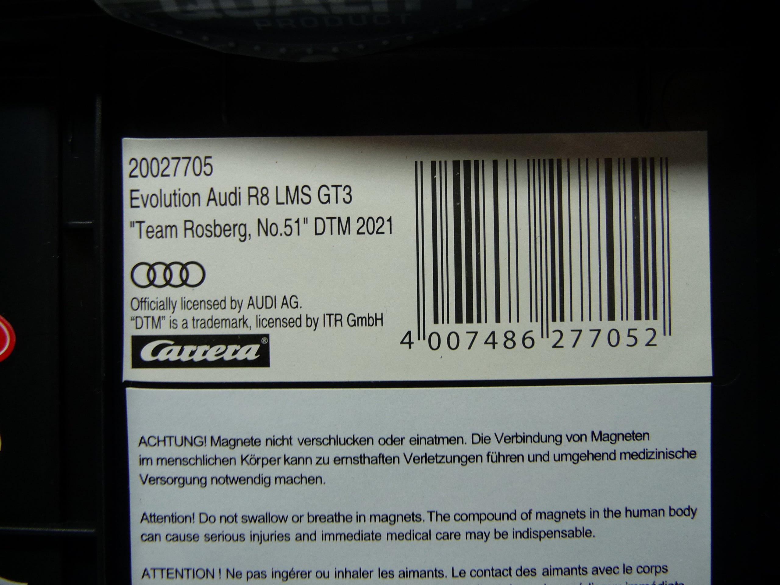 Carrera - Evolution 1:32 - Audi R8 Lms Gt3 Team Rosberg No.51 DTM 2021 - Slot Car Also Suits Scalextric