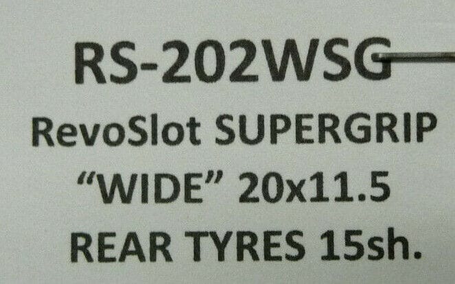 RevoSlot - RS-202WSG RevoSlot SUPERGRIP WIDE 20x11.5 Rear Tyres 15sh