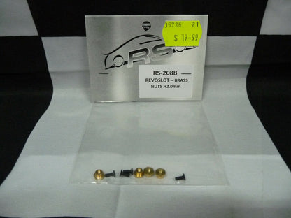 RevoSlot -  RS-208B RevoSlot Brass Nuts H2.0mm + Screws
