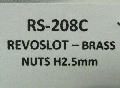 RevoSlot -  RS-208C RevoSlot Brass Nuts H2.5mm + Screws