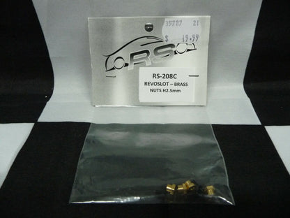 RevoSlot -  RS-208C RevoSlot Brass Nuts H2.5mm + Screws