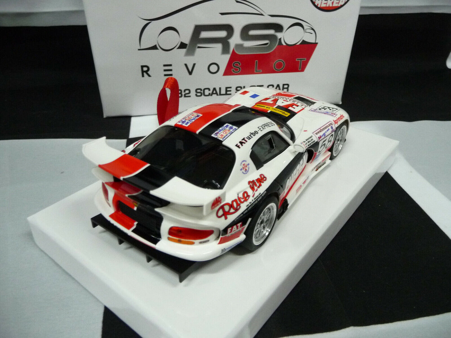 Revoslot 1:32 RS0034 Dodge Viper Chereu Racing White No58 Scalextric/Carrera