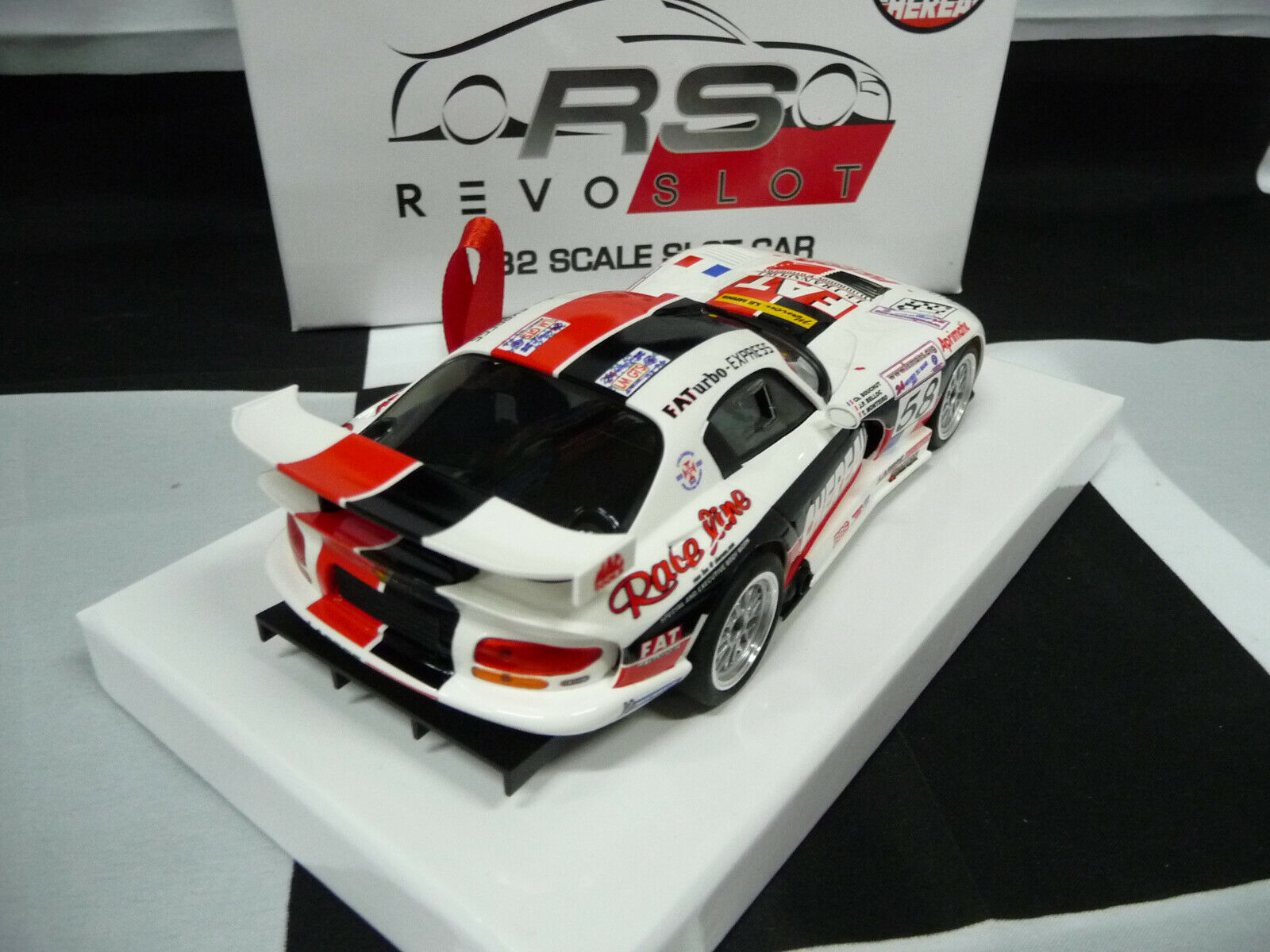 Revoslot - 1:32 RS0034 Dodge Viper Chereu Racing White No58 Scalextric/Carrera