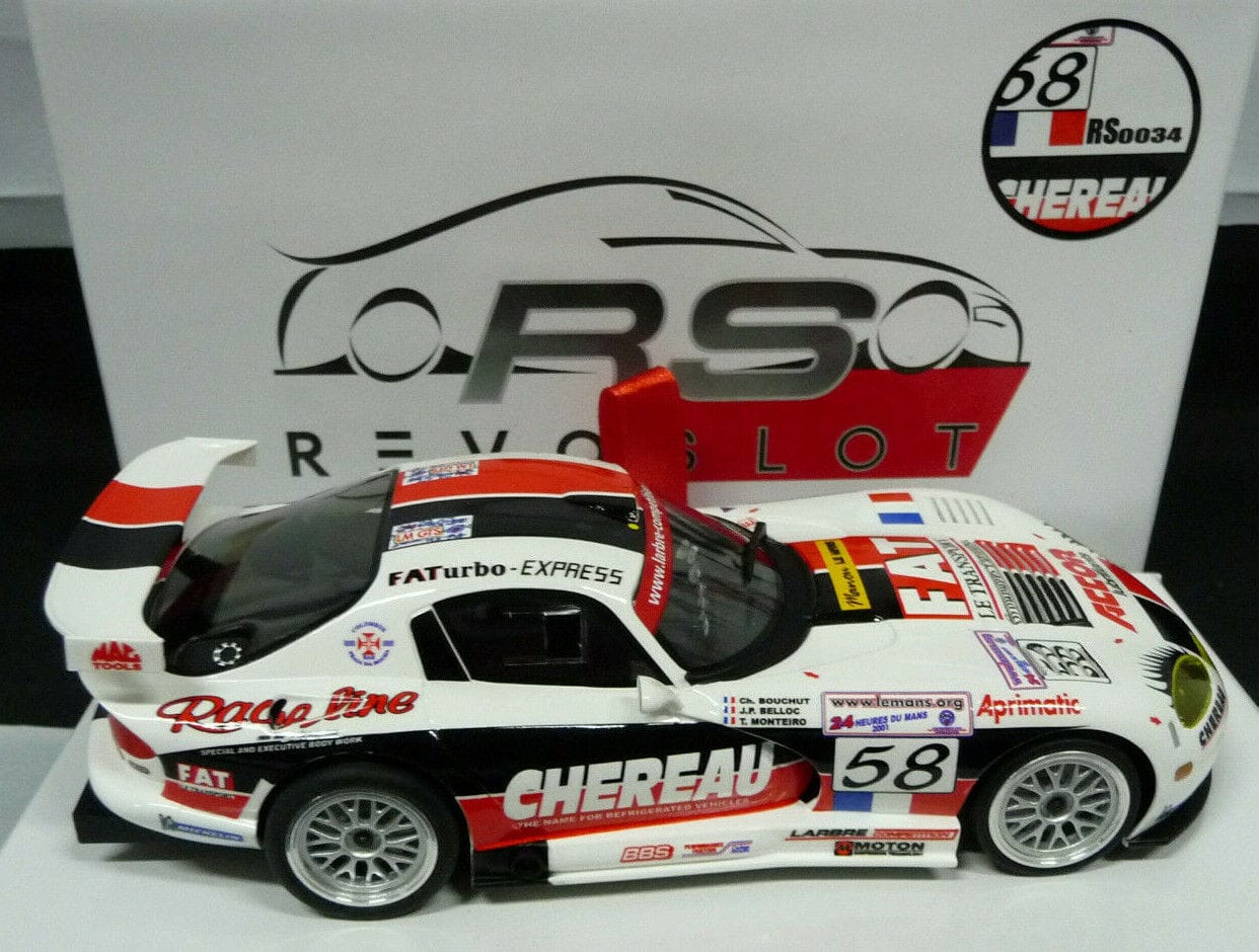 Revoslot - 1:32 RS0034 Dodge Viper Chereu Racing White No58 Scalextric/Carrera