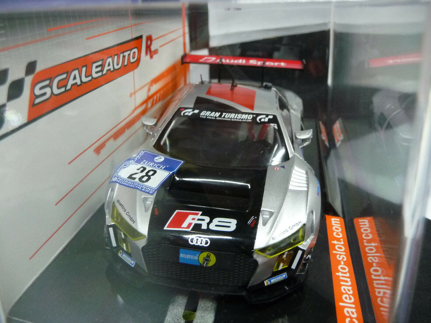 Scaleauto 1:32 SC6163R Audi LMS GT3 No28 slot car also suits  Scalextric/Carrera
