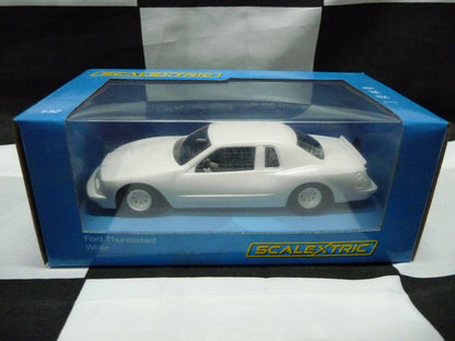 Scalextric -  C4077 1:32 Ford Thunderbird White slot car also suits Carrera