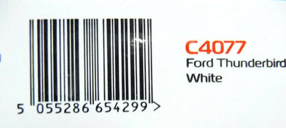 Scalextric -  C4077 1:32 Ford Thunderbird White slot car also suits Carrera