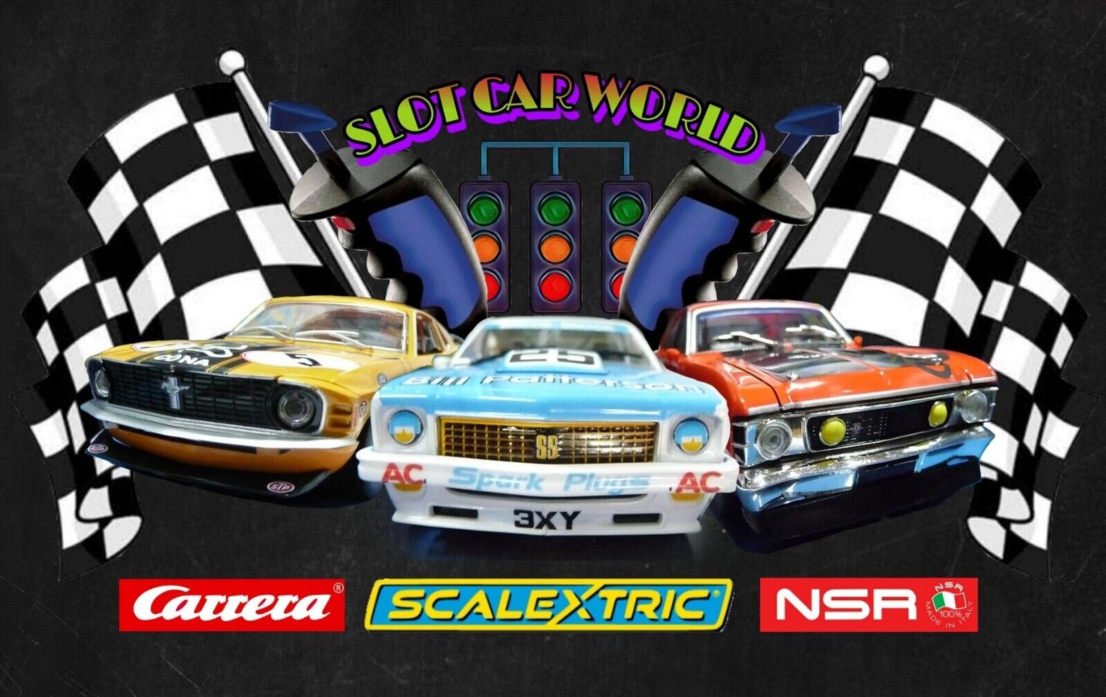 Scalextric - C4263 1:32 Ford XY Falcon 1972 Bathurst Bryan Byrt Ford slot car also suits Carrera