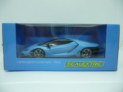Scalextric -  C4312 1:32 Lamborghini Centenario BLUE Slot Car Suit Carrera