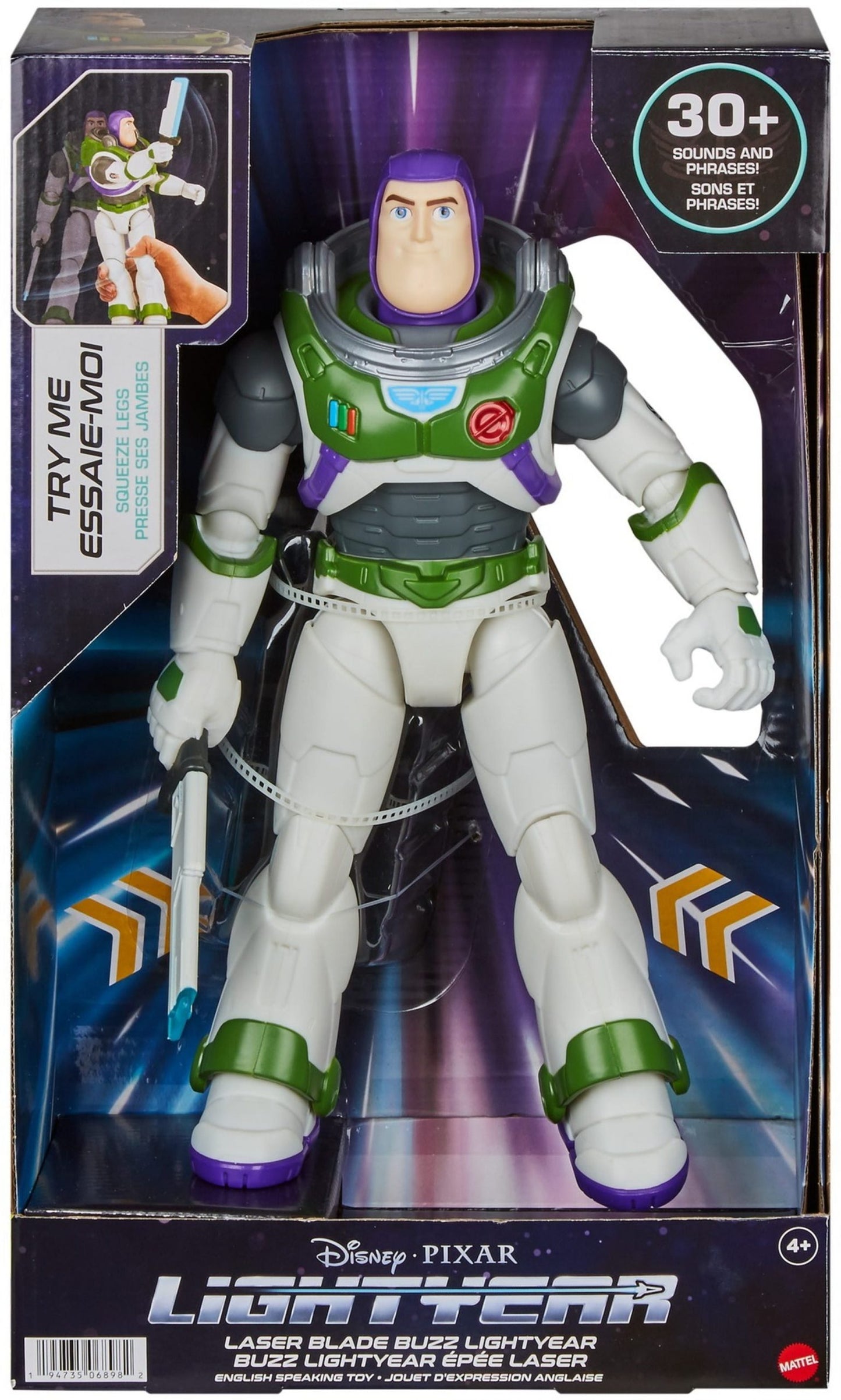 Disney Pixar Lightyear Laser Blade Buzz Lightyear Figure  Mattel