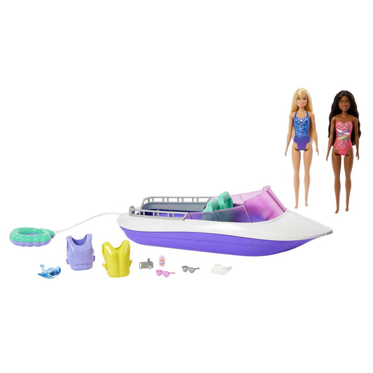 Barbie -  Mermaid Power Dolls & Boat Playset Toy For 3 Year Olds & Up