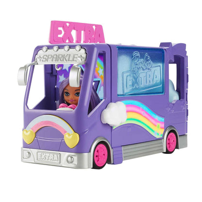 Barbie -  Extra Mini Minis Tour Bus Playset With Doll Expandable Vehicle Clothes And Accessories